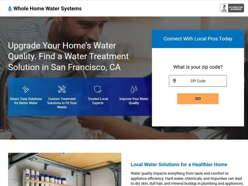 Whole Home Water Systems landing page