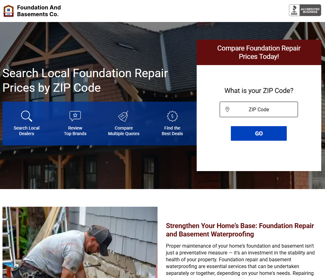 Foundations landing page