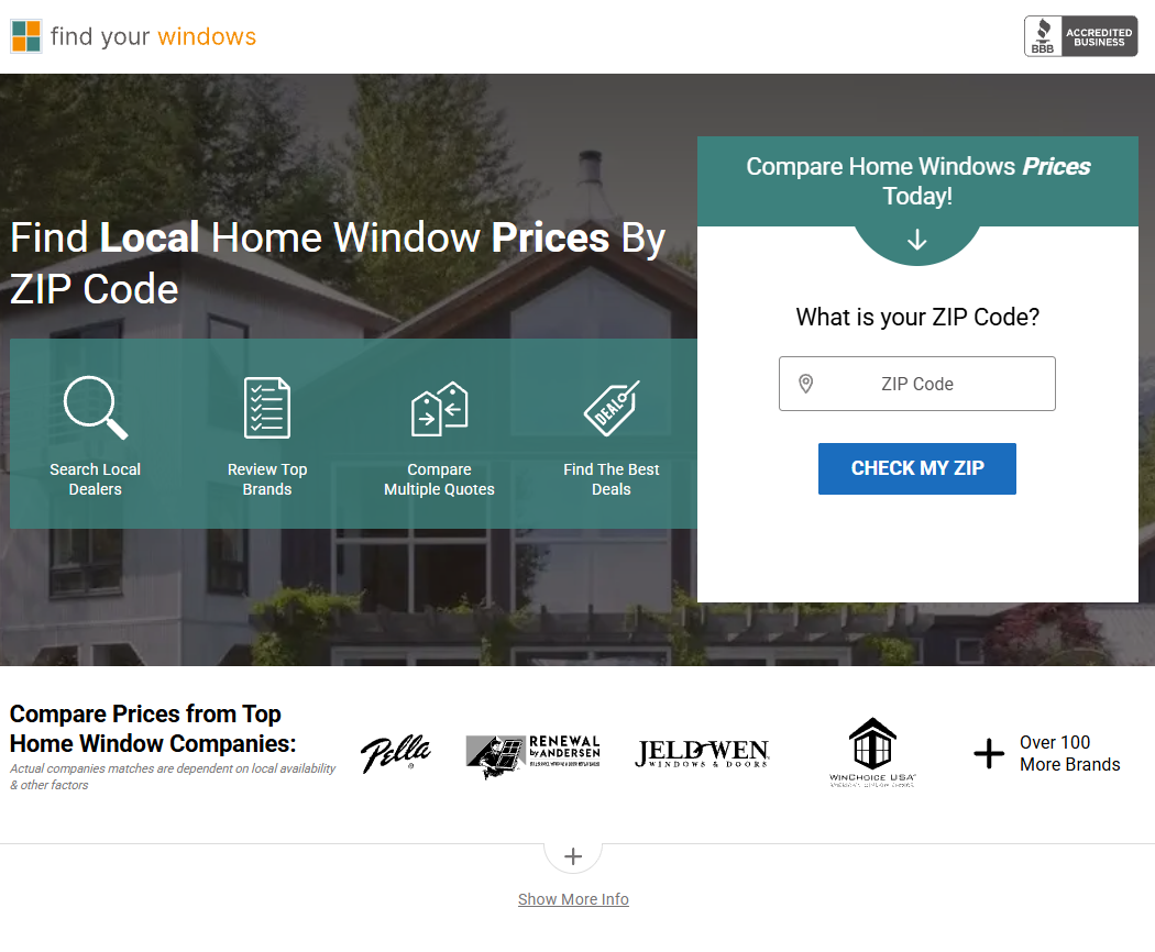 Windows landing page